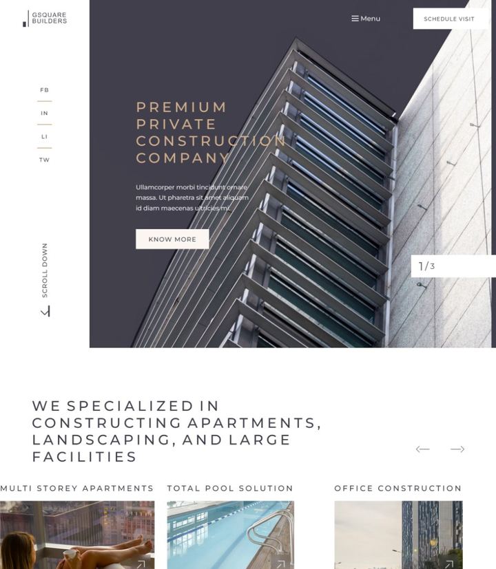 GSquare website by Web Design UAE