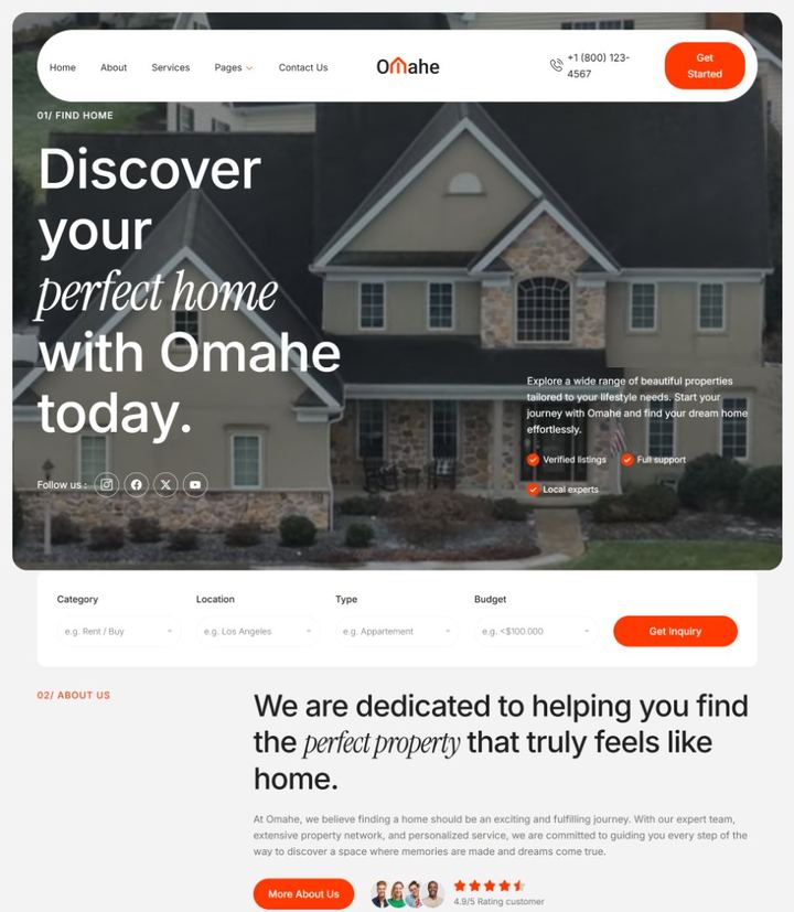 Omahe website by Web Design UAE