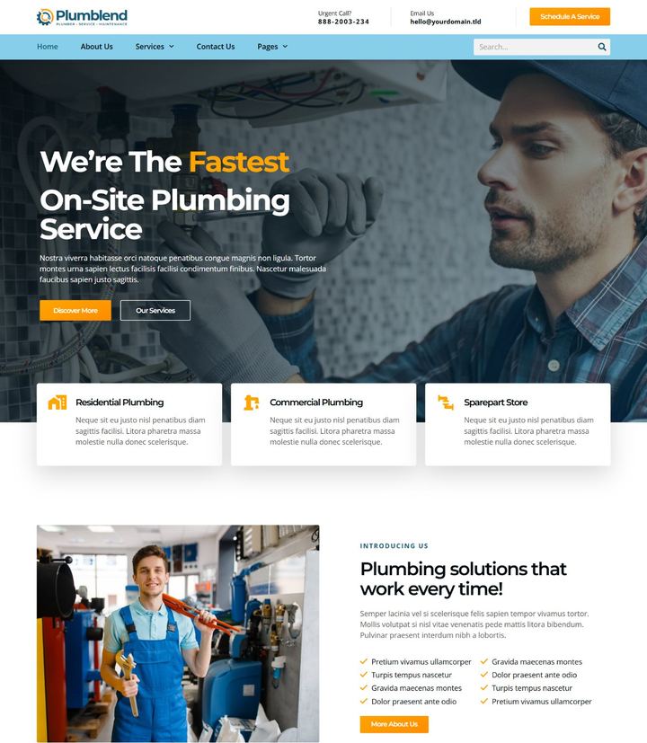 Plumbend website design by Web Design UAE