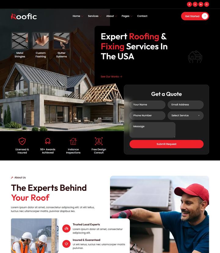 Roofic website design by Web Design UAE